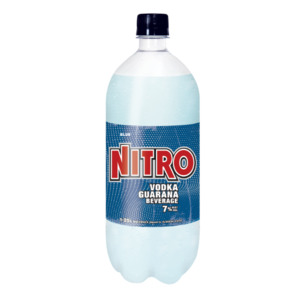 Products: Nitro Blue Vodka Guarana Beverage 7% PET Bottle 1.25 Litre - Vodka RTD's Super Liquor