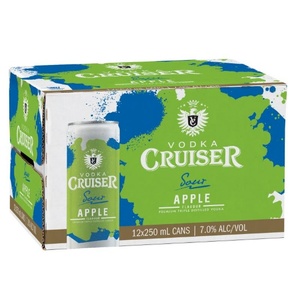 Products: Cruiser Sour Apple 7% Cans 12x250ml - Vodka RTD's Super Liquor
