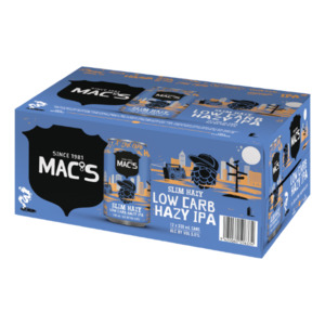 Mac's Slim Hazy Low Carb Hazy IPA Cans 12x330ml - Craft Beer Super Liquor