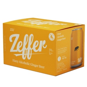 Flavoured Beer: Zeffer Hazy Alcoholic Ginger Beer 5% Cans 6x330ml - Flavoured Beer Super Liquor