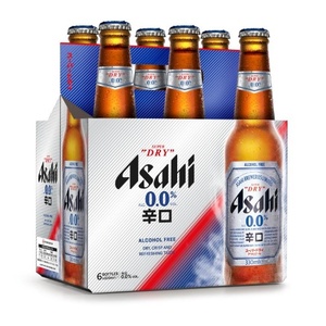 Asahi Super Dry 0.0% Alcohol Free Bottles 6x330ml - International Beer Super Liquor