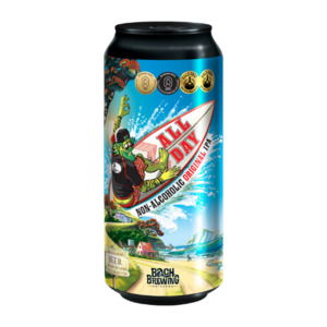 New Zealand Beer: Bach Brewing All Day Non-Alcoholic Original IPA Can 440ml - New Zealand Beer Super Liquor