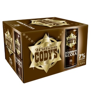 Cody's & Cola 7% Cans 12x250ml - Bourbon RTD's Super Liquor