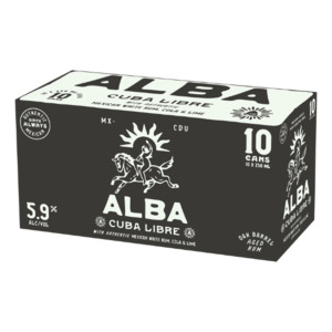 Alba Cuba Libre Rum & Cola 5.9% Cans 10x250ml - Rum RTD's Super Liquor