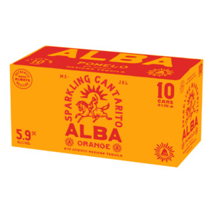 Products: Alba Orange Sparkling Cantaritos 5.9% Cans 10x250ml - Tequila RTD Super Liquor