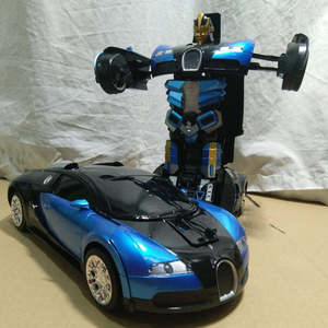 Remote Control Car Transformer Bugatti Blue