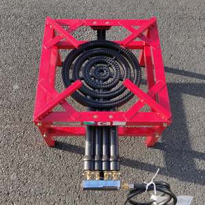 Gas Stoves 1: 4 ring red high pressure gas cooker with stand