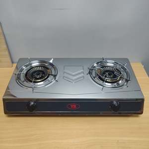 Double Burner Stainless Steel Gas Stove