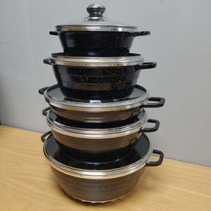 Aluminium pots stone coating (5pcs)
