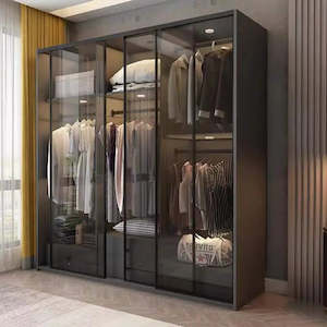 Heyday Vintage Design Furniture: 9001 Modern Glass door Wardrobe