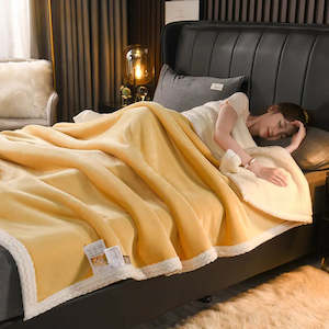 Micro Mink Blanket: Micro Mink Blanket - Yellow