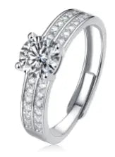 1 Carat Fairy Diary 925 Silver Moissanite Stone Ring