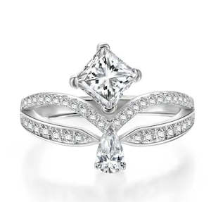 Yorkerla Jewellery: 1 Carat Hepburn 925 Silver Moissanite Stone Ring