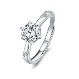1 Carat Necromancy 925 Silver Moissanite Stone Ring
