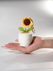 Handmade Sunflower Crochet Pot | Cute DIY Crochet Plant Decor
