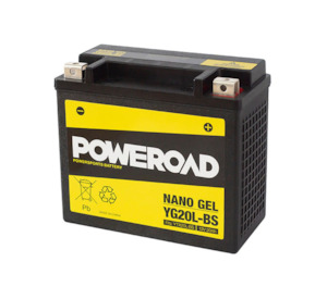 Poweroad Nano Gel Motorbike Battery 12V 20Ah - YG20L-BS