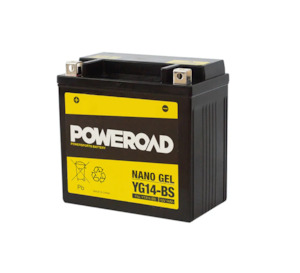 Poweroad Nano Gel Motorbike Battery 12V 14Ah - YG14-BS