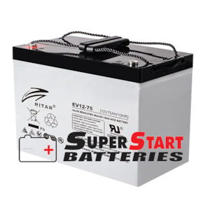 Marine And Boat Batteries: Ritar EV12-75 12V 75Ah AGM Deep Cycle Battery RA12-75EV