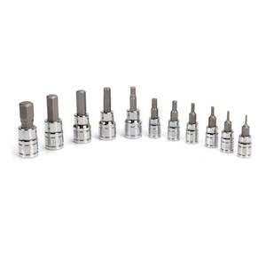 Hand Tools: Mechpro Blue Socket Rail Set Hex 11 Piece – Metric – MPBSK140K