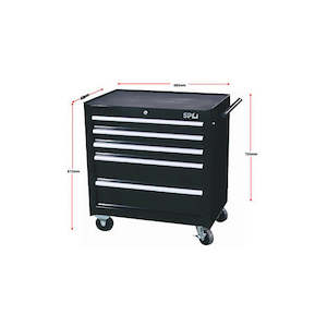 Tool Boxes And Storage: SP Tools 5 Drawer Roller Cab Tool Box Black Custom Series SP40111