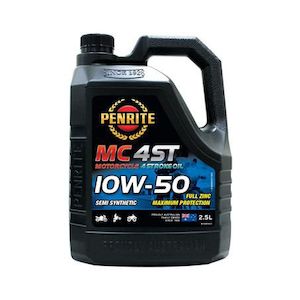 Oils Fluids Filters: Penrite 4-Stroke 10W-50 Semi- Synthetic Motorcycle Engine Oil 2.5L - MC410W500025
