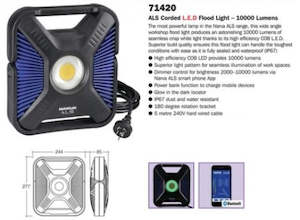 Electrical Accessories: Narva 71420 ALS Corded L.E.D Flood Light – 10,000 Lumens