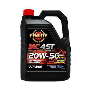 Penrite 4-Stroke 20W-50 PAO & Ester Motorcycle Engine Oil 4L - MC4VT20W50004