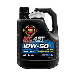 Penrite 4-Stroke 10W-50 Semi- Synthetic Motorcycle Engine Oil 4L - MC410W50004