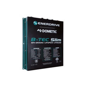 Solar Batteries: Enerdrive B-TEC LiFePO4 Slim Case Battery - 12V 200Ah