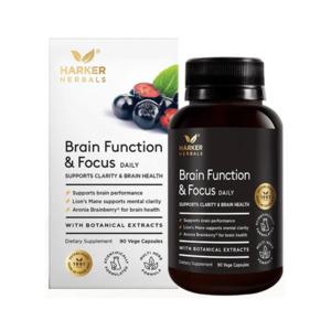Harker Herbals: Harker Herbals Brain Function & Focus Daily Capsules 90