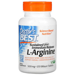 L Arginine: Doctor's Best Sustained + Immediate Release L-Arginine 120 Tabs