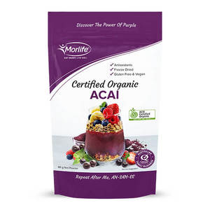 Acai: Morlife Certified Organic Acai Powder 80g