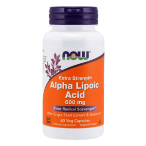 Alpha Lipoic Acid: Now Foods Extra Strength Alpha Lipoic Acid 600mg 60 Caps