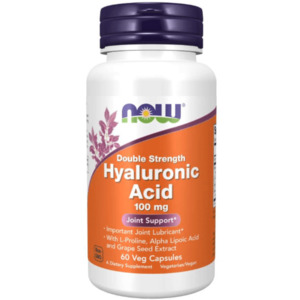 Alpha Lipoic Acid: Now Foods Double Strength Hyaluronic Acid 100mg 60 Caps