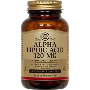 Alpha Lipoic Acid: Solgar Alpha-Lipoic Acid 120mg 60 Vege Caps