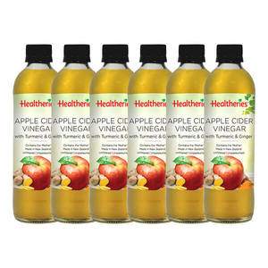 Healtheries Apple Cider Vinegar with Turmeric & Ginger 350ml x6 (6x Bottles)