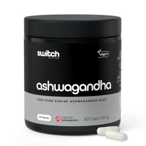 Ashwagandha: Switch Nutrition KSM-66 Ashwagandha 60 Caps