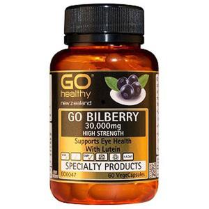 Bilberry: Go Healthy Go Bilberry 30,000mg 60 Veggie Caps
