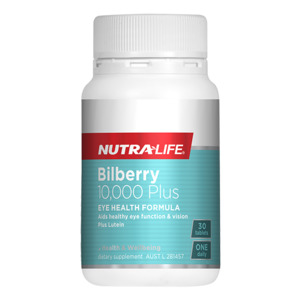 Nutralife Bilberry 10,000 and Lutein Complex 30 Tablets
