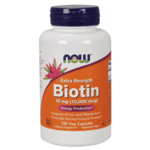 Biotin: Now Foods Extra Strength Biotin 10mg 120 Caps