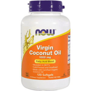 Coconut Oil: Now Foods Virgin Coconut Oil 1000mg 120 Softgels