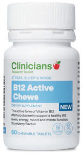All Except Gift Cards: Clinicians B12 Active Chews Tablets 60