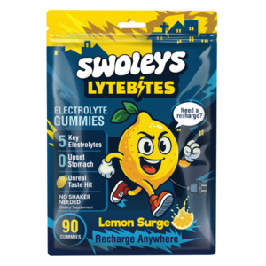 All Except Gift Cards: Swoleys LyteBites Electrolyte Gummies Lemon Surge