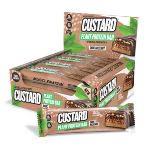 Custard Plant Protein Bar Choc Hazelnut Box of 12 x 60g
