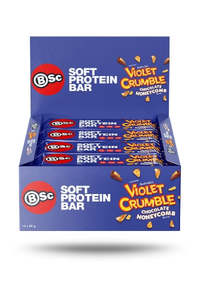 New: BSc Body Science Violet Crumble Low Carb Bar 55g (x12)