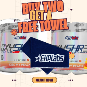 All Except Gift Cards: I see double deal - 2 x EHPLabs OxyShred Non-Stim 60 Serves with EHP Labs workout towel