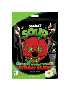 Swoleys Sour Creatine Monohydrate Gummy Bears CLEARANCE Short Dated end of 03/2026