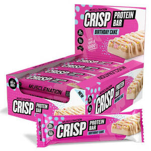 New: Muscle Nation Crisp Protein Bar 50g x12 CLEARANCE Short Dated end of 04/2026