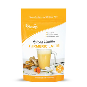 Vegan: Morlife Spiced Vanilla Turmeric Latte Powder 100g