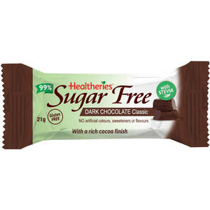 Healtheries 99% Sugar Free Dark Chocolate Bars 21g x20